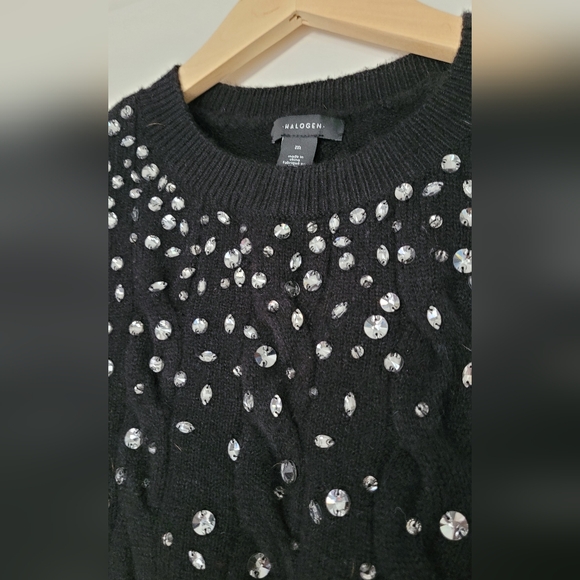 Halogen (Nordstrom) embellished wool blend sweater - Picture 5 of 7